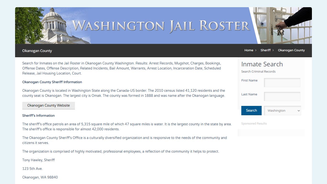 Okanogan County | Jail Roster Search